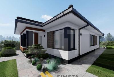 Casa cu 4 camere la ro?u,finisat sau la cheie, 107 mp, zona - 7