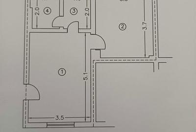 Apartament cu 2 camere semidecomandat în Central - 1