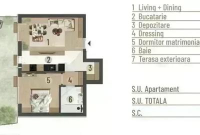 Apartament 2 camere | Lux | Terasa 57,40 mp I Bloc nou | COMISION 0 % - 9