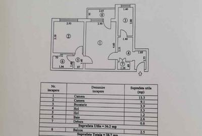 Apartament 2 camere confort 2, zona Viziru 1, etaj 3.