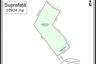 Teren intravilan de 10934 mp, în Nord-Vest