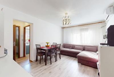 Apartament cu 3 camere semidecomandat, mobilat în Tei
