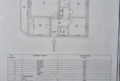 Apartament cu 3 camere de vanzare in Curtea de Arges ( 74,82 m ) - 1