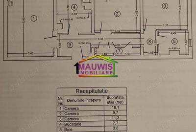 Apartament cu 3 camere decomandat în Iancului