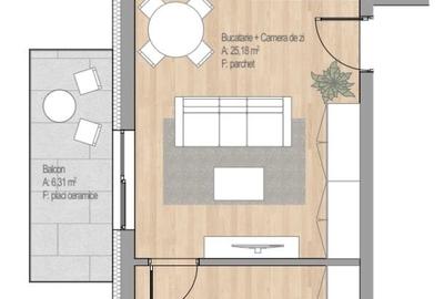 Apartament cu 2 camere semidecomandat în Florești - 1