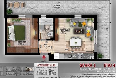 Apartament cu 2 camere semidecomandat în Titan - 2