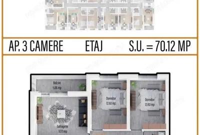 Apartament cu 3 camere decomandat în Chiajna