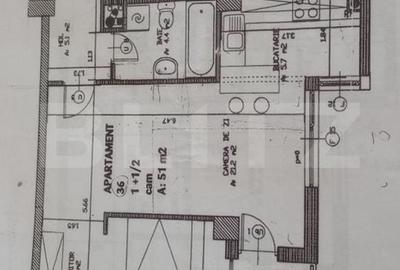 Apartament cu 2 camere semidecomandat în Central - 3