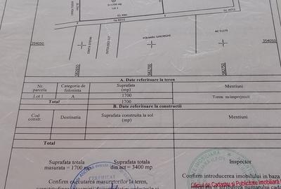 Teren Construcții intravilan de 1700 mp, în Periș