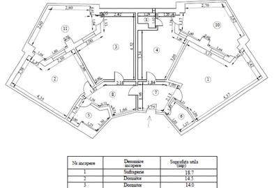 Apartament situat la etaj 2 la HEXAGOANE - 1