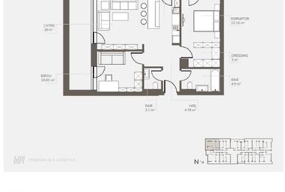 Dezvoltator, Apartament doua camere plus, Welmont/Rokman - 6