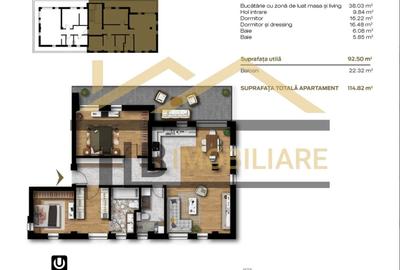 Apartament cu 3 camere decomandat în Unirii - 2