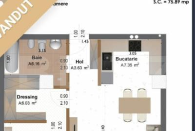 Apartament cu 2 camere decomandat în 1 Decembrie 1918 - 8