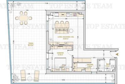 Apartament cu 2 camere decomandat, mobilat în Central - 17