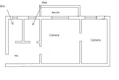 Apartament cu 2 camere semidecomandat în Dâmbu Pietros - 2