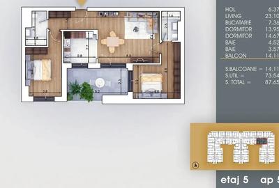 Metrou Nicolae Teclu Apartament 3 Camere Titan Theodor Pallady - 7