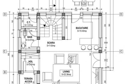 Casa noua, P+M, 4 camere, terasa, teren 500 m2, central, Cornu - 5