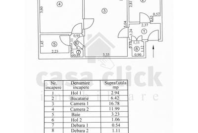 Apartament cu 2 camere semidecomandat în Țiglina 1 - 10
