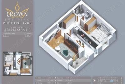 Apartament 2 camere decomandat, Rahova strada Pucheni - 1