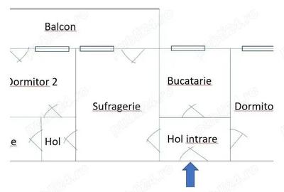 Apartament cu 3 camere în Calea Galați