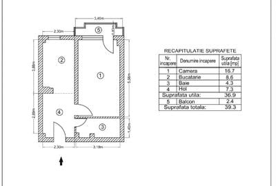 Garsonieră decomandată, mobilată în Tei - 16