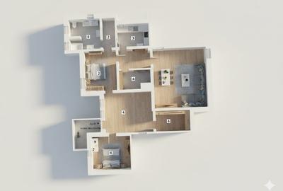 Apartament cu 3 camere semidecomandat, mobilat în Lazu - 9