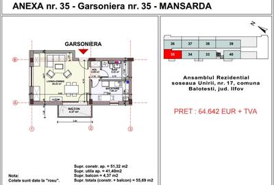 Garsoniera in Complex Unirii Apartment's Balotesti - 6