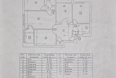 Apartament cu 4 camere decomandat în Gorjului