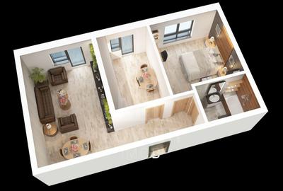 Apartament cu 2 camere decomandat, mobilat în Șelimbăr - 1