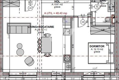 Apartament nou 2 camere etaj 3 balcon si debara - zona Doamna Stanca - 3