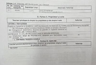 Teren de 2371 mp, în Cândești - 2