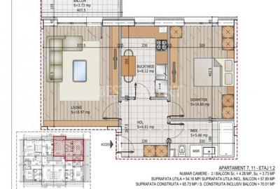 Apartament cu 2 camere decomandat în Titan - 1