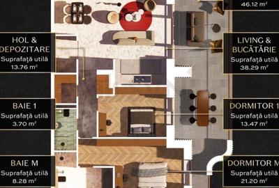 Apartament cu 3 camere semidecomandat în Pipera - 2