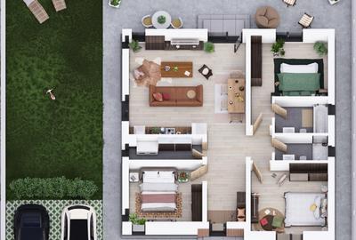 Casa individuala 4 camere, Balotesti, zona centrala, comision 0% - 2