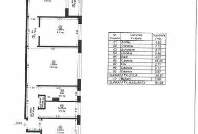 Apartament cu 3 camere semidecomandat, mobilat în Circumvalațiunii - 14