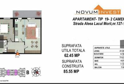 Apartament cu 2 camere decomandat în Lacul Morii - 4