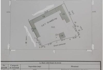 Teren Construcții intravilan de 4455 mp, în Exterior Nord - 1