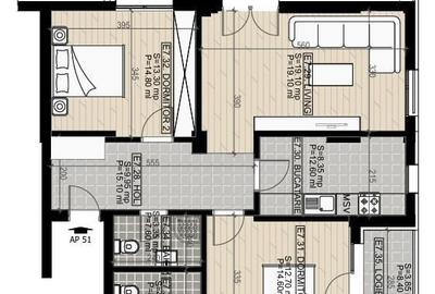 Apartament cu 3 camere decomandat în Berceni