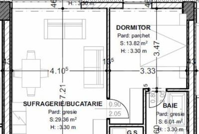 Apartament de vanzare, cu 2 camere, 62 mp, terasa 10 mp, zo - 1