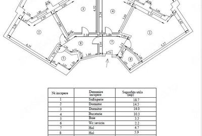 Apartament cu 3 camere decomandat în Central