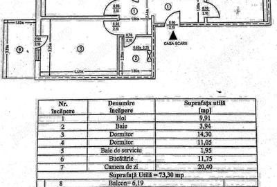 Apartament cu 3 camere semidecomandat în 1 Mai - 10