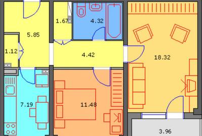 Apartament 2 camere Stefan cel Mare - Str. Badea Car?a - 2