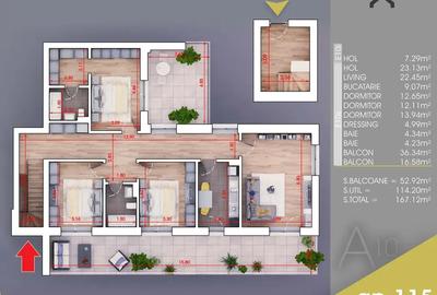 Comision 0 | Apartament 4 Camere Finalizat  | Dezvoltator - 3