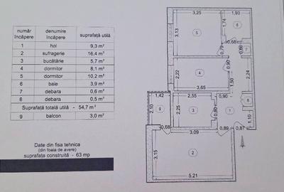 Apartament cu 3 camere decomandat în Central - 9