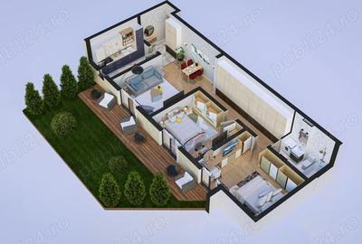 Apartament cu 3 camere decomandat în Plopi - 2