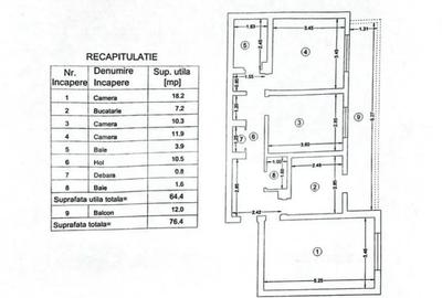 Apartament cu 3 camere decomandat în Dancu