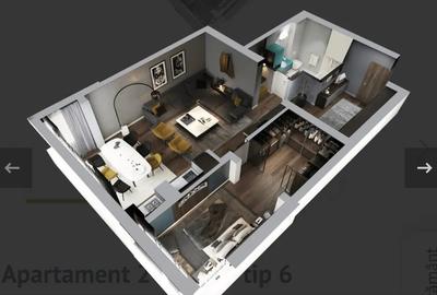 Apartament cu 2 camere decomandat, mobilat în Pipera - 2