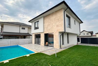 Casă nouă de vânzare în Tunari – 3 dormitoare, piscina, gata de mutare
