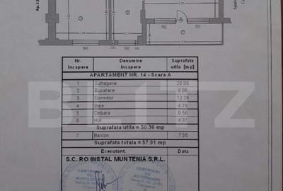 Apartament 2 camere, 58 mp, cartier Trivale - 3