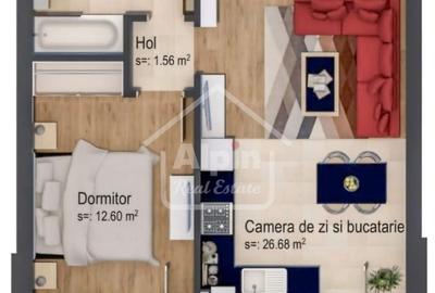 Apartament cu 2 camere decomandat în Tractorul - 2